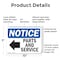 Signmission Parts And Service (Left Arrow), 10 in W x Rectangle, Plastic OS-2PACK-NS-P-710-L-17135 - alternate 4